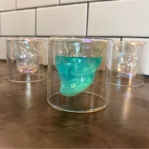 BOgO Skull Glass double walled skull shot glasses - holographic aura